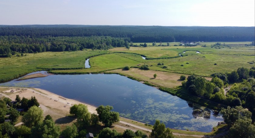 Zdjęcie rzeki Supraśl w okolicach plaży/ UM w Supraślu