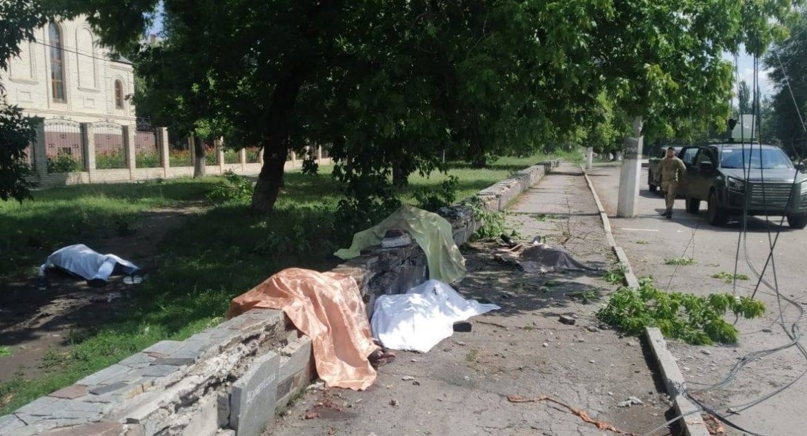Zdjęcie z miasta Toretsk na Ukrainie, w którym wojska rosyjskie przeprowadziły atak/ Twitter.com Defence of Ukraine