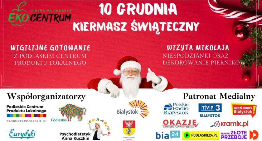 Plakat promujący sobotni kiermasz