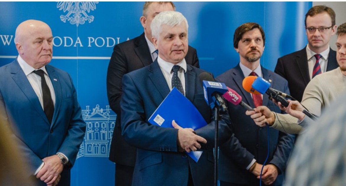 Zdjęcie z konferencji prasowej w Podlaskim Urzędzie Wojewódzkim / Foto: PUW