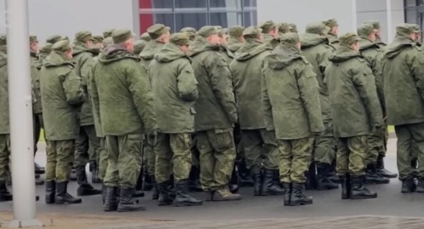 Zdjęcie zmobilizowanych żołnierzy rosyjskich/ Twitter.com/ Ukrinform