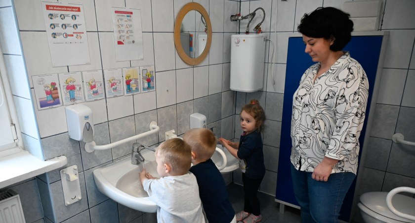 Zdjęcie łazienki w przedszkolu samorządowym / Foto: UM Białystok