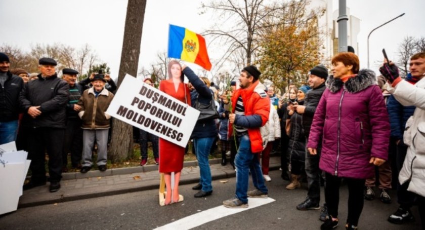Zdjęcie z manifestacji w Mołdawii/ Twitter.com Ukrinform