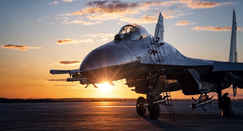 Zdjęcie ukraińskiego samolotu Su-27/ Twitter.com Ukrainian Air Force