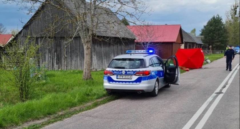 Zdjęcie z miejsca wypadku w Grodzisku / Foto: KPP w Hajnówce
