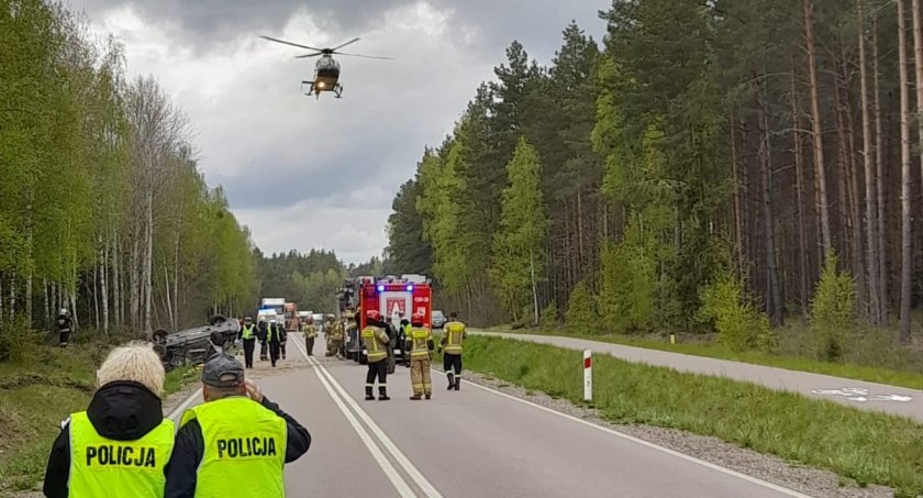 Zdjęcie z wypadku w Trześciance / Foto: KPP w Hajnówce