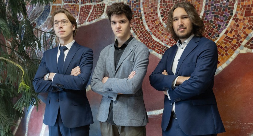 Wiktor Rojecki, Jakub Kokoszkiewicz, Mateusz Jakoniuk - odkrywcy diamentów / Foto: Dariusz Piekut, PB