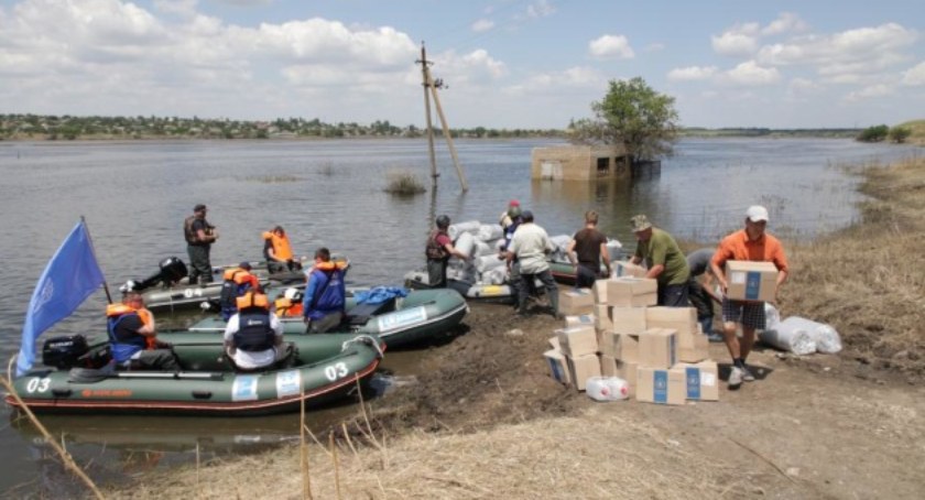 Zdjęcie konwoju humanitarnego ONZ w rejonie Chersonia/ Ywitter.com Ukrinform