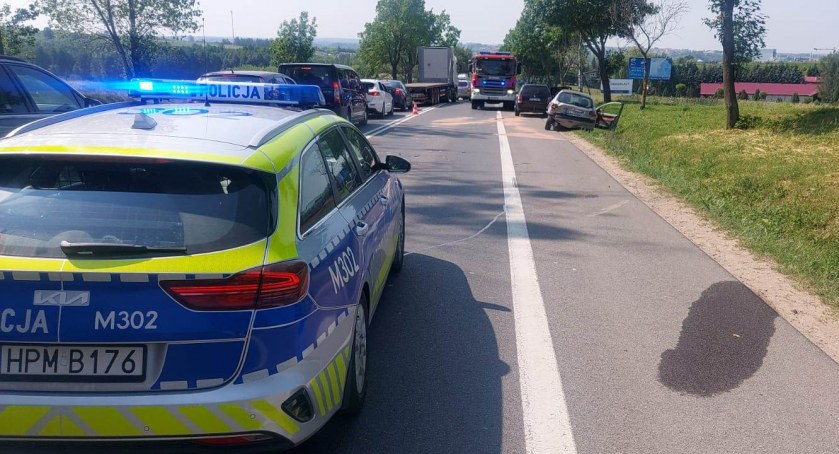Zdjęcie z miejsca wypadku w Marianowie / Foto: KMP w Łomży