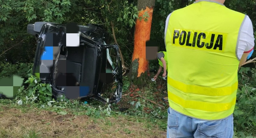 Zdjęcie z miejsca wypadku / Foto: KPP w Wysokiem Mazowieckiem