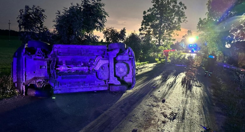Zdjęcie z miejsca wypadku / Foto: KPP w Wysokiem Mazowieckiem