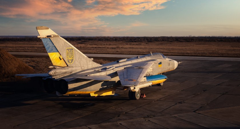Zdjęcie ukraińskiego samolotu Su-27/ Twitter.com Ukrainian Air Force
