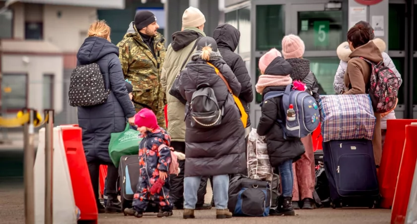 Zdjęcie uchodźców z Ukrainy/ Twitter.com/ Straż Graniczna