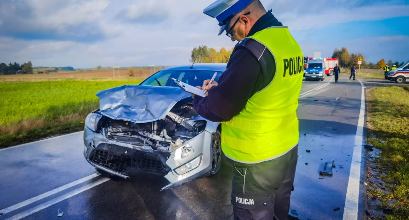 Zdjęcie z miejsca wypadku w Korzeniówce / Foto: KPP w Siemiatyczach