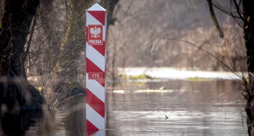 Zdjęcie słupka granicznego na granicy polsko - białoruskiej/ Twitter.com Straż Graniczna
