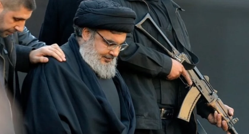 Zdjęcie sekretarza „Hezbollahu” Hassana Nasrallaha/ Twitter.com Ukrinform