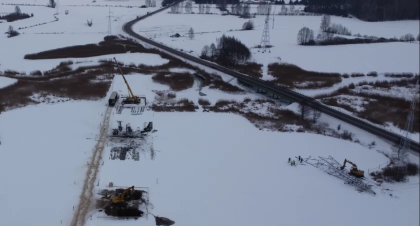 Budowa obwodnicy Sztabina w rejonie mostu przez Biebrzę / Foto: GDDKiA