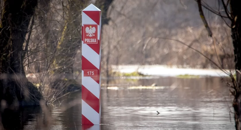 Zdjęcie słupka granicznego na granicy polsko - białoruskiej/ Twitter.com Straż Graniczna