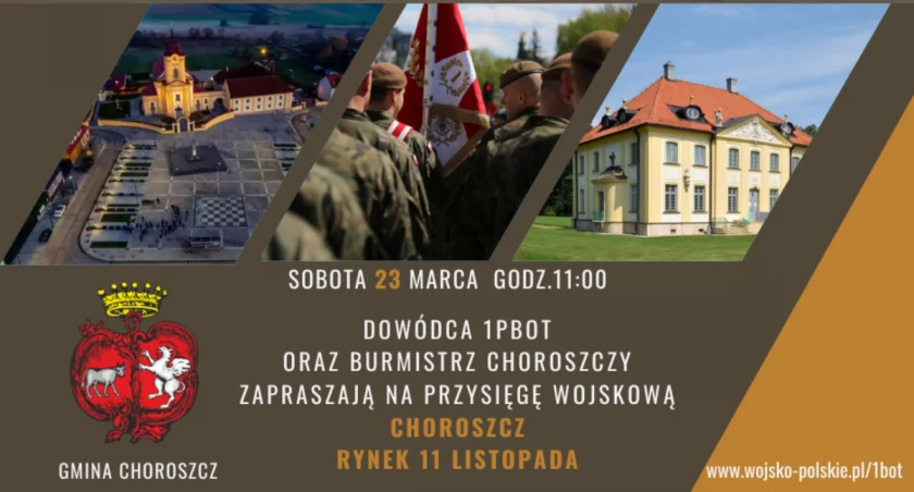 Plakat zapraszający na przysięgę wojskową
