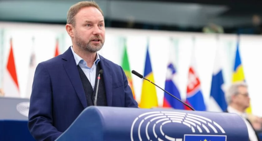 Zdjęcie Tomasza Frankowskiego w Parlamencie Europejskim/ Twitter.com/ Tomasz Frankowski/ European Union 2024