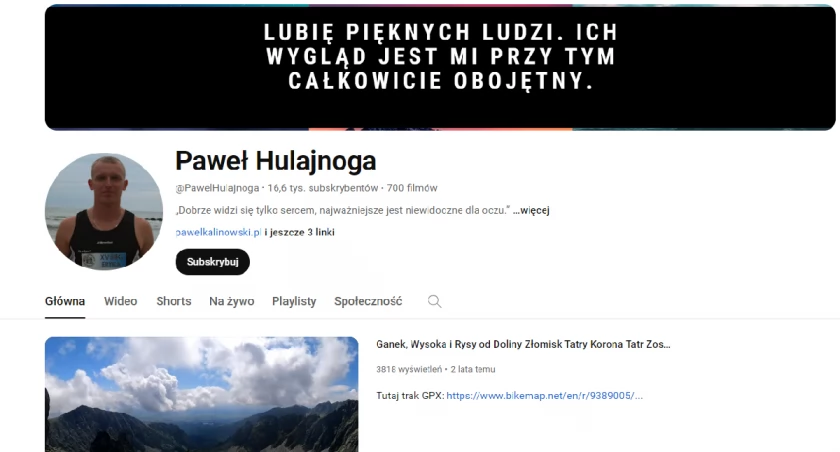 Zrzut ekranu YouTube