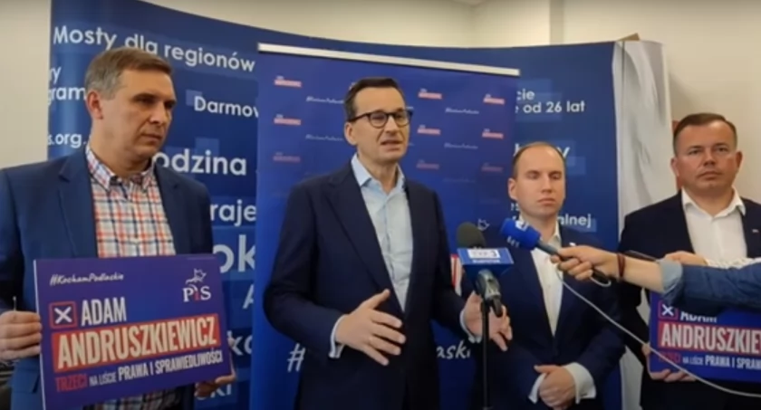 Od lewej: Jacek Chańko, Mateusz Morawiecki, Adam Andruszkiewicz, Henryk Dębowski