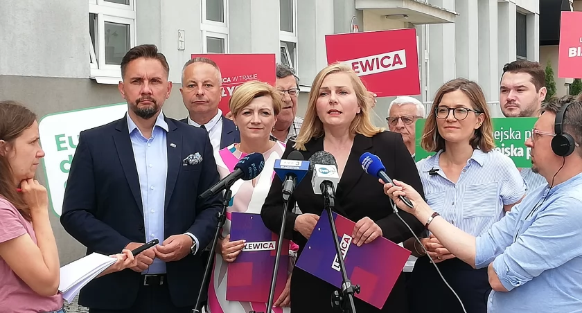 Konferencja prasowa Lewicy na Rynku Kościuszki / Foto: Piotr Walczak