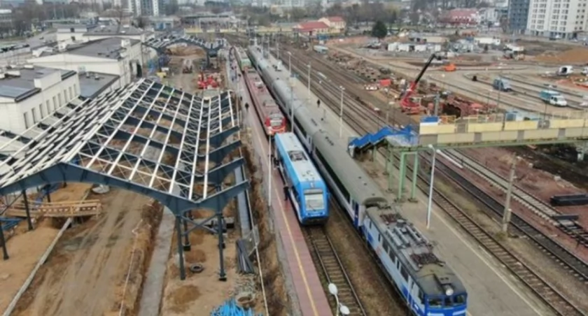 Zdjęcie z budowy peronów na dworcu PKP w Białymstoku/ PKP PLK