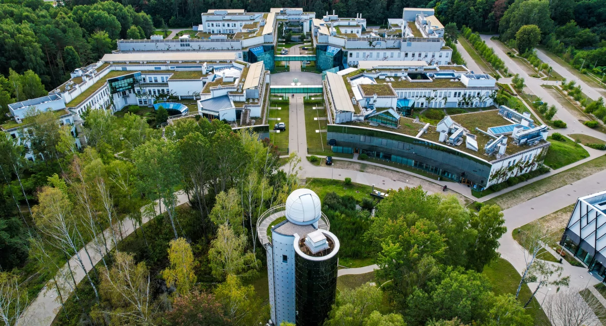 Zdjęcie kampusu UwB z lotu ptaka/ UwB