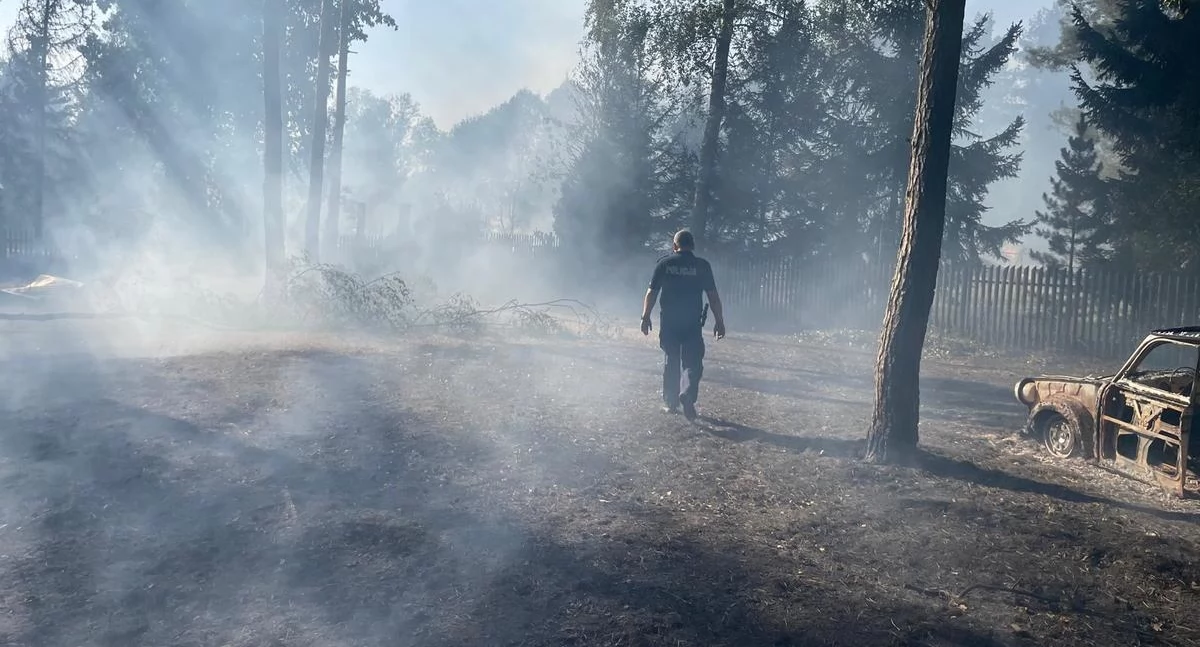 Funkcjonariusz policji zareagował natychmiast / Foto: KWP w Białymstoku