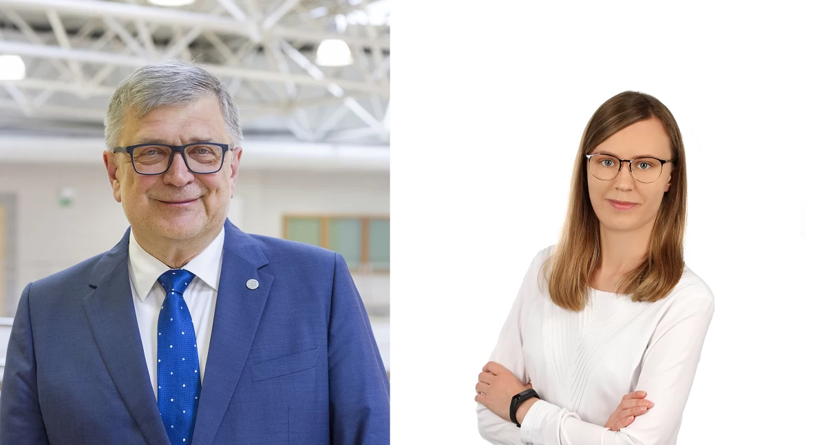 Prof. Joanicjusz Nazarko i mgr inż. Martyna Wilczewska / Źródło: PB