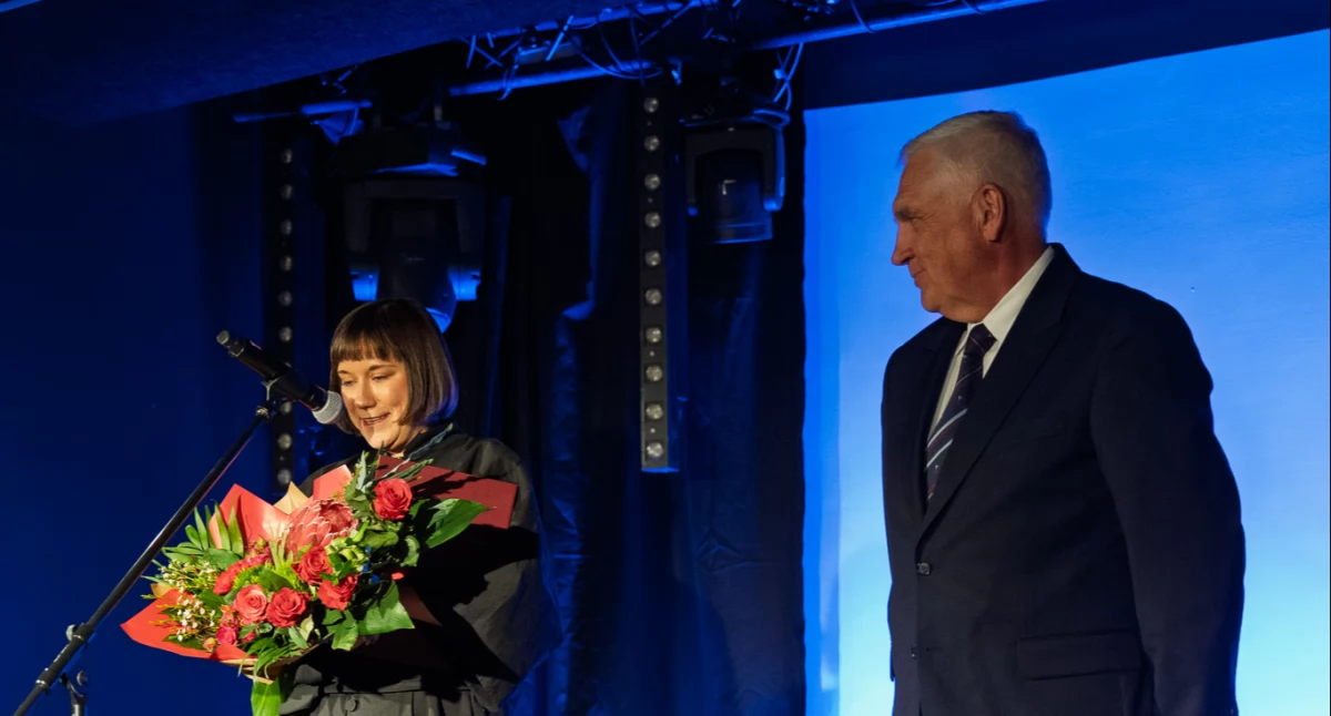Natalka Suszczyńska i prezydent Tadeusz Truskolaski / Fot. UM w Białymstoku