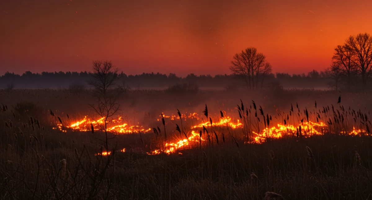 Pożar na Biebrzy ugaszony. Ale przez cały czas jest niebezpiecznie (WIDEO)