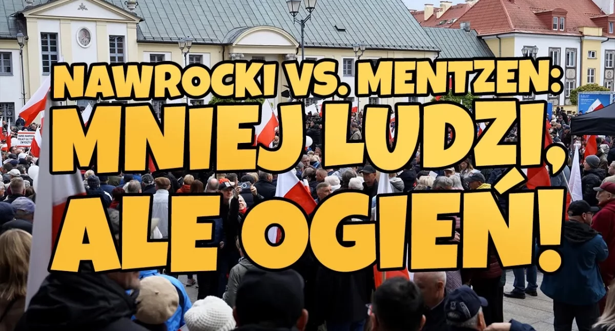 Nawrocki w Białymstoku: Był mniejszy tłum niż na Mentzenie, ale więcej ognia (WIDEO)