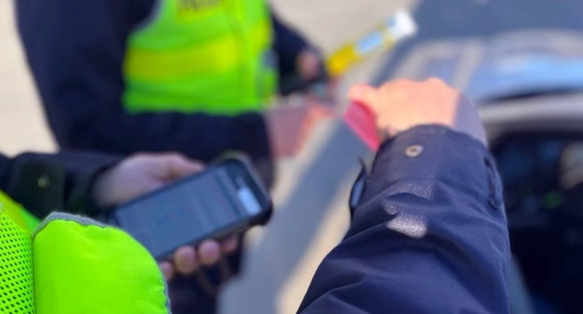 Policja podczas interwencji / Fot. KMP w Łomży