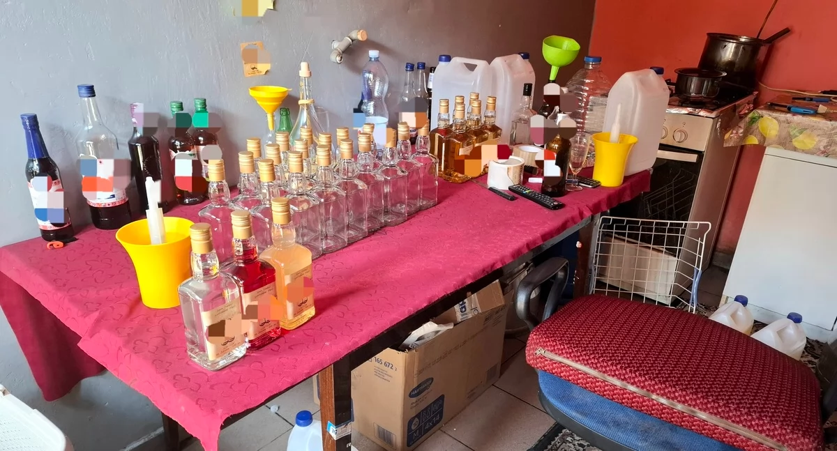 Miejsce rozlewania alkoholu / Fot. KPP w Wysokiem Mazowieckiem