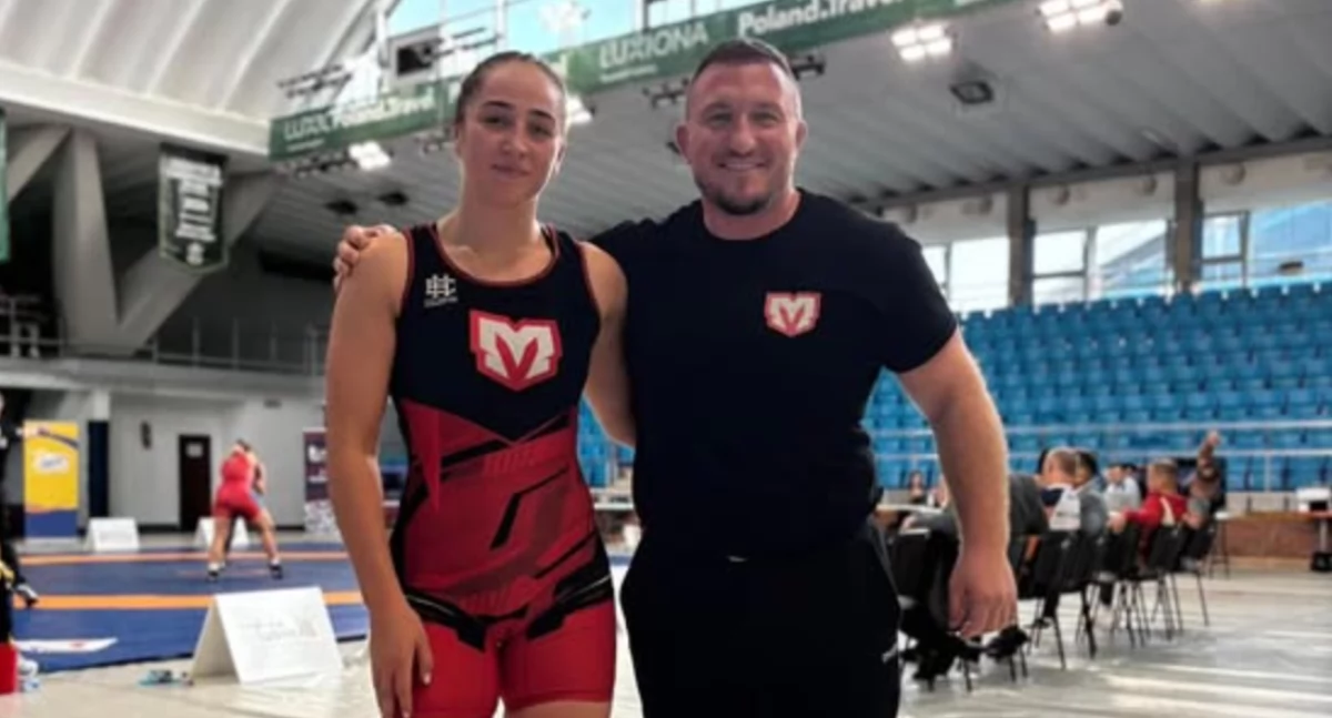 Karolina Domaszuk i jej trener Maciej Hasiec triumfowali w Lublinie / Fot. KS Metalowiec 