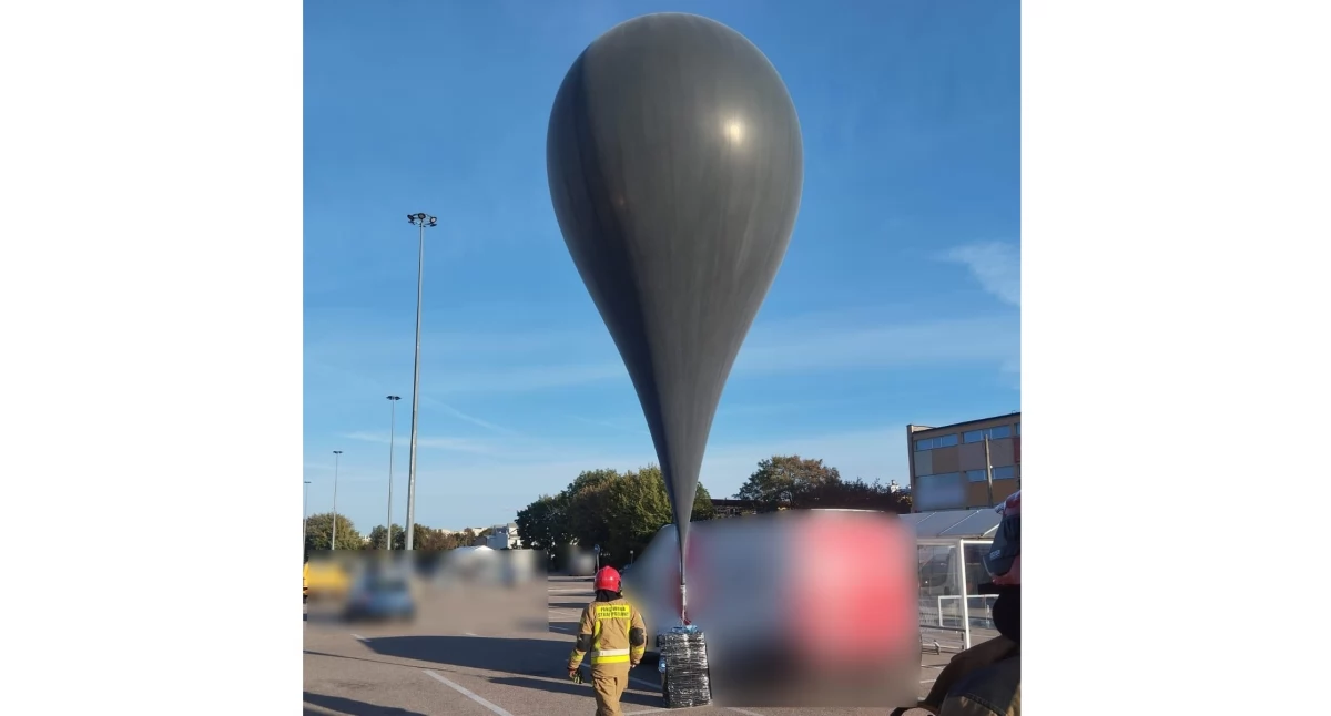 Zdjęcia balonu i kontrabandy / Fot. podlaska policja