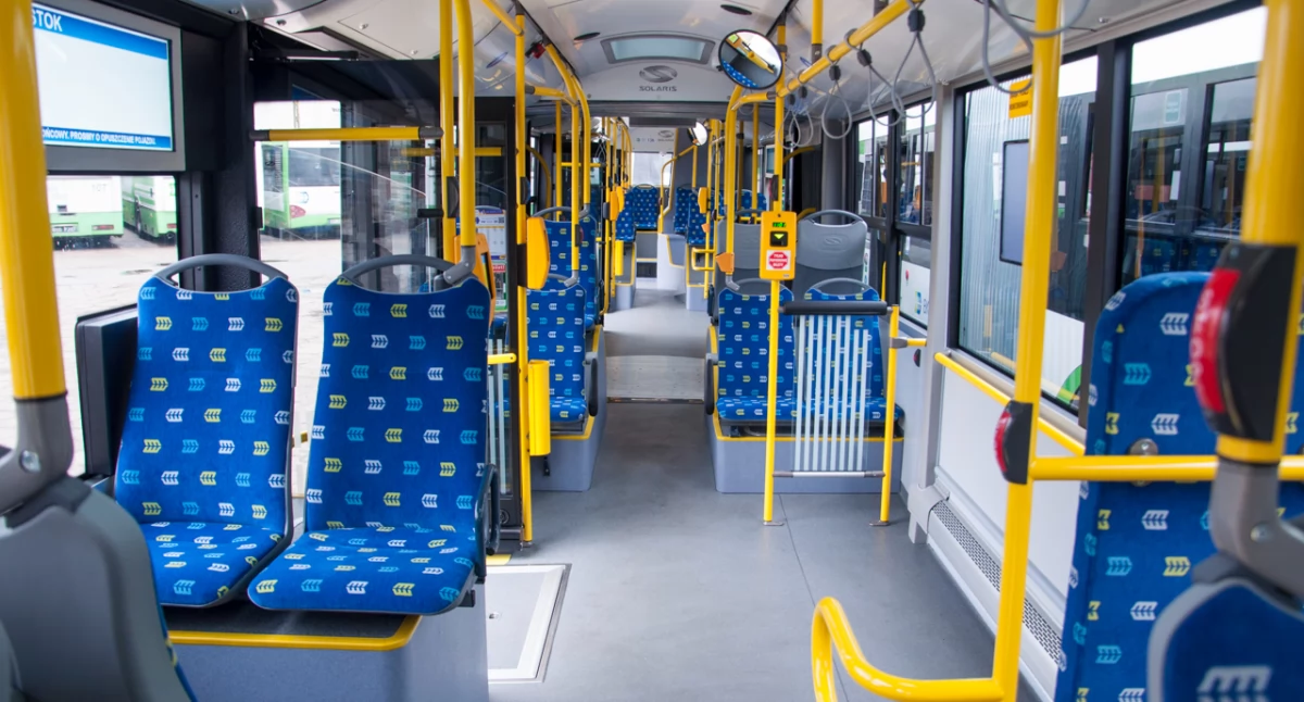 Wnętrze autobusu / Fot. UM w Białymstoku