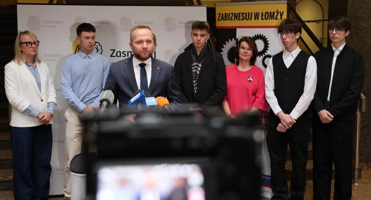 Konferencja prasowa informująca o konkursie / Źródło: lomza.pl