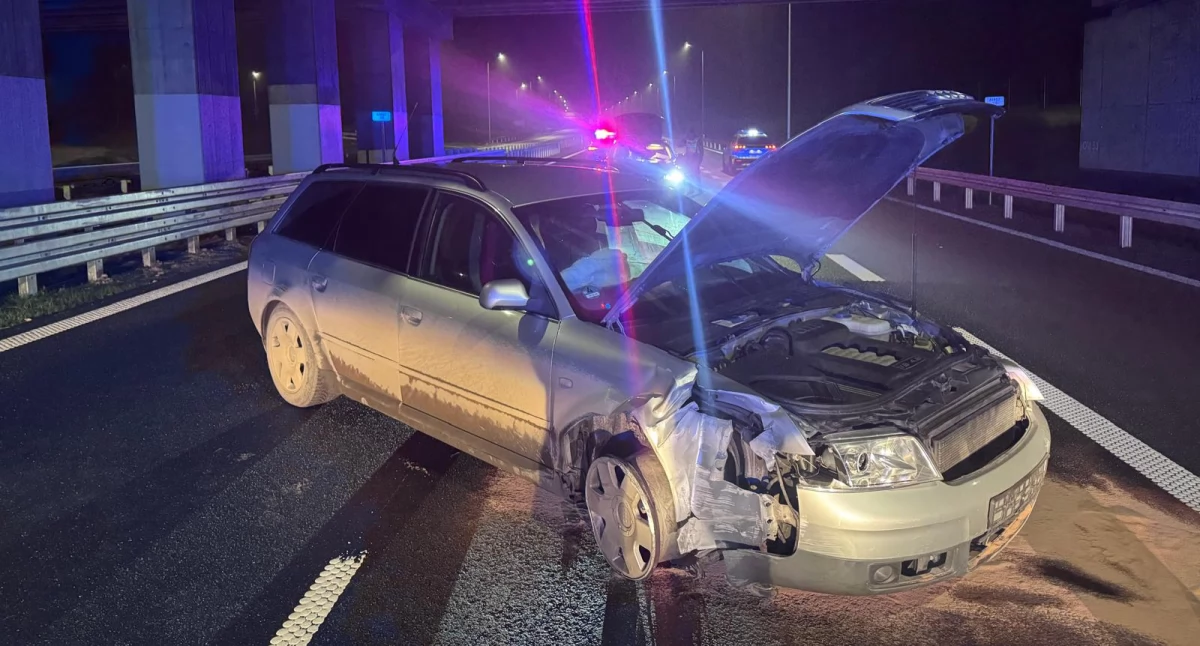 Zdjęcie uszkodzonego auta / Fot. Podlaska policja