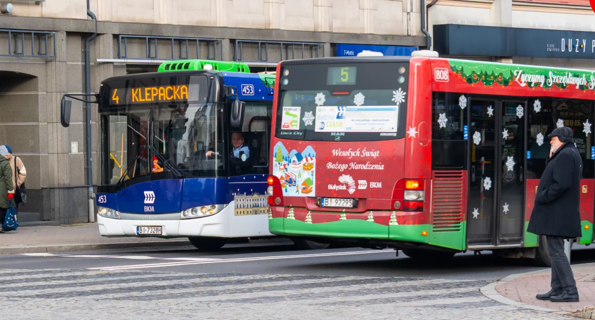 Świąteczne autobusy / Fot. UM w Białymstoku