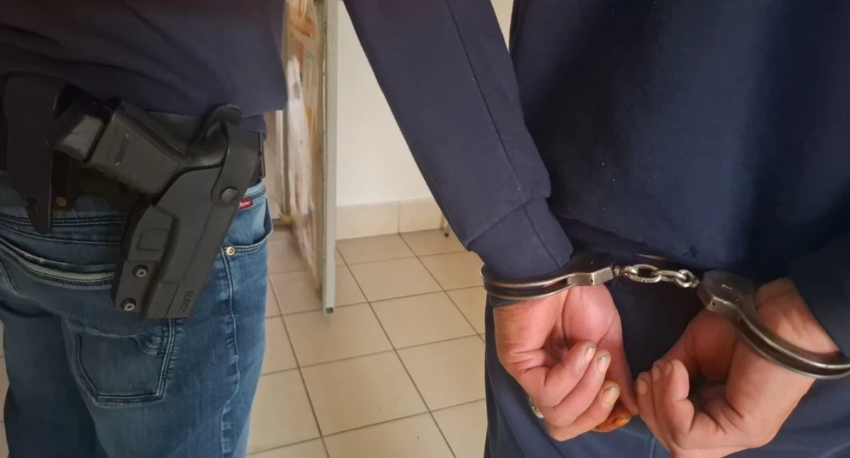 Zatrzymany mężczyzna / Fot. KPP w Bielsku Podlaskim