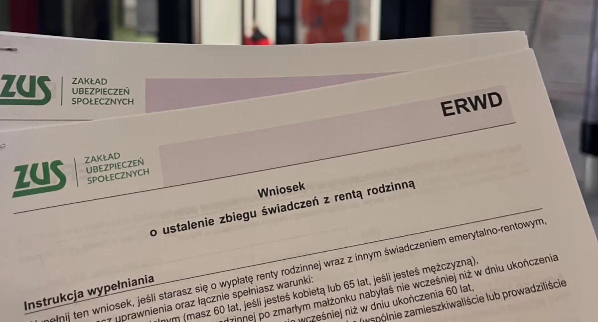 Zdjęcie formularza wniosku / Fot. ZUS