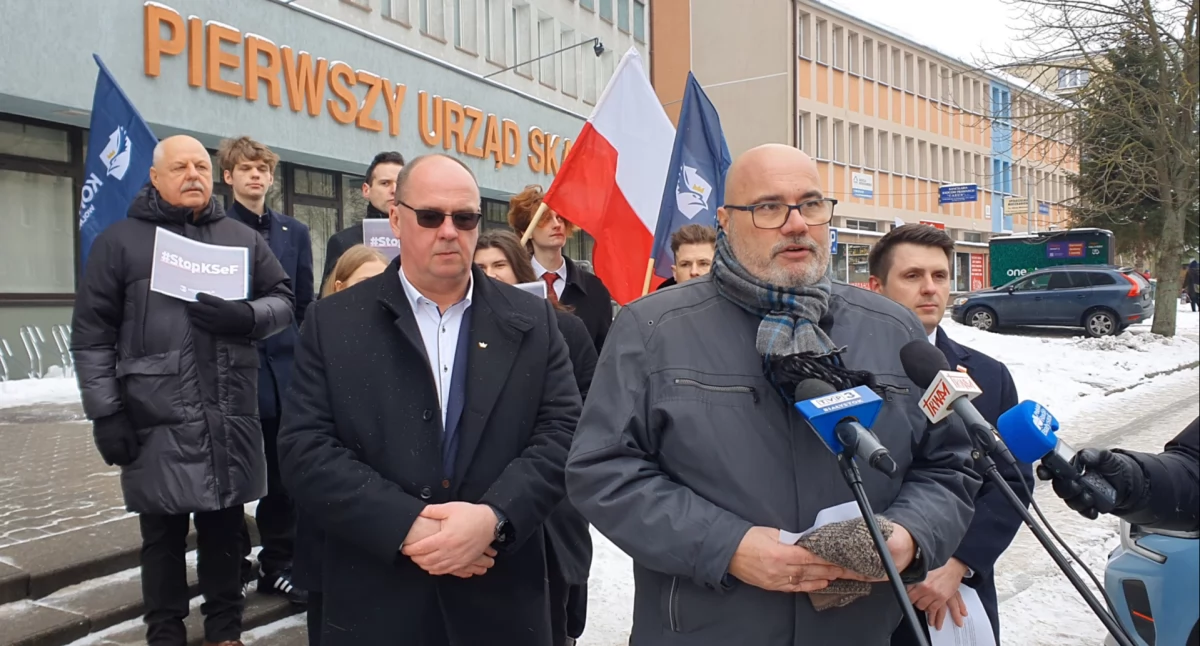 Zdjęcie z briefingu prasowego Konfederacji w Białymstoku / Fot. mat. pras.