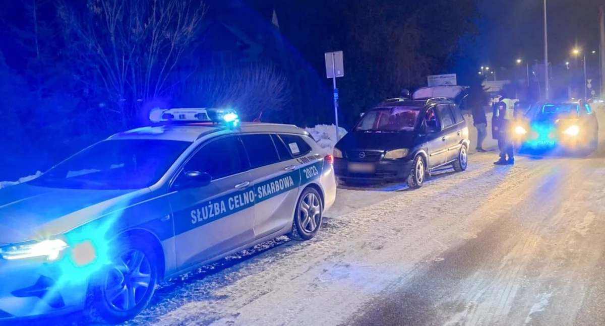 Zatrzymanie auta do kontroli / Fot. KAS