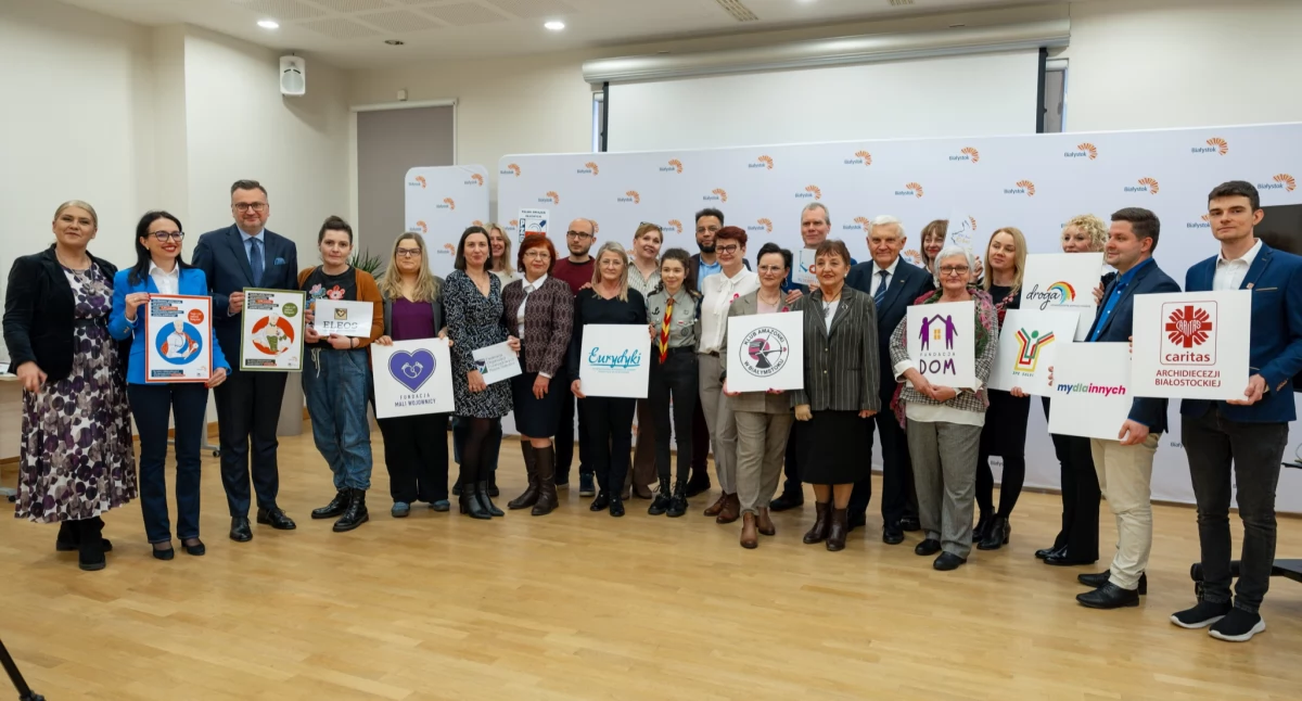 Zdjęcie z konferencji prasowej dotyczącej 1,5% podatku / Fot. UM w Białymstoku