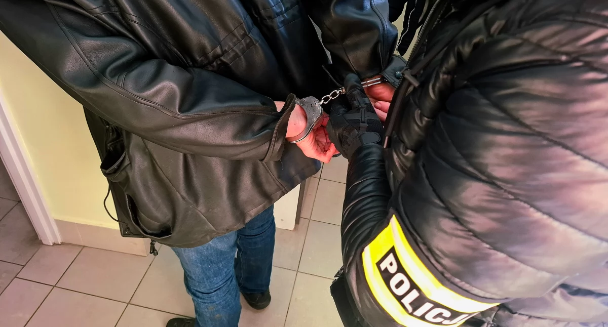 Zatrzymanie mężczyzny / Fot. KPP w Wysokiem Mazowieckiem