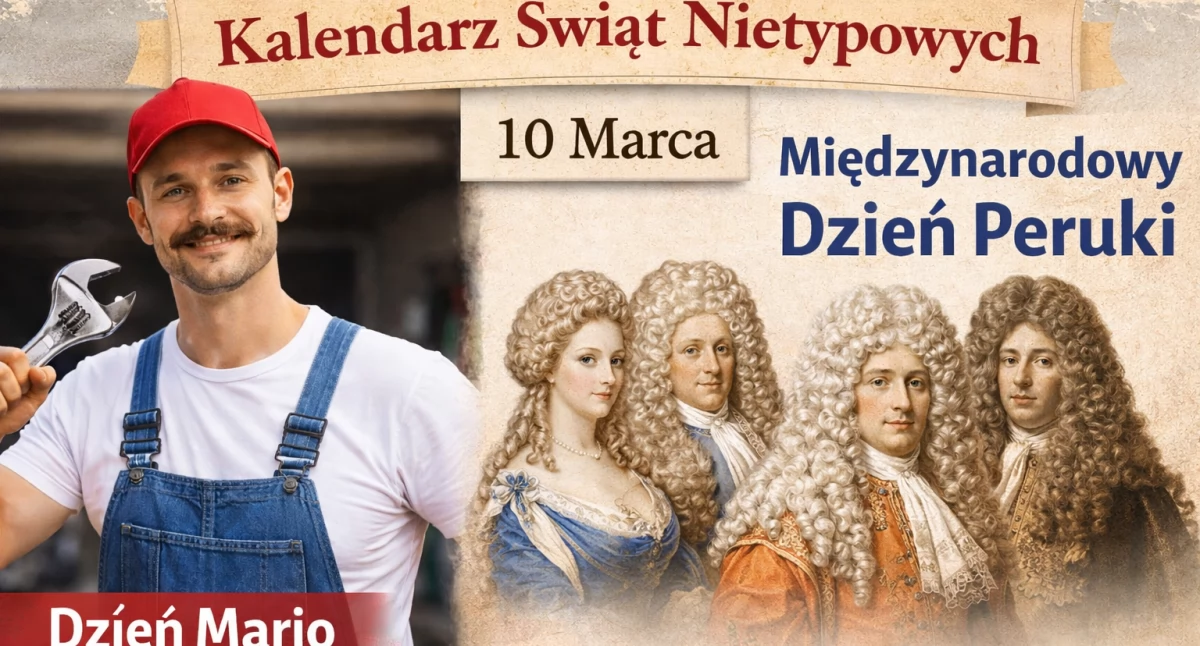 Styl życia, Marca Dzień Mario Międzynarodowy Dzień Peruki - zdjęcie, fotografia