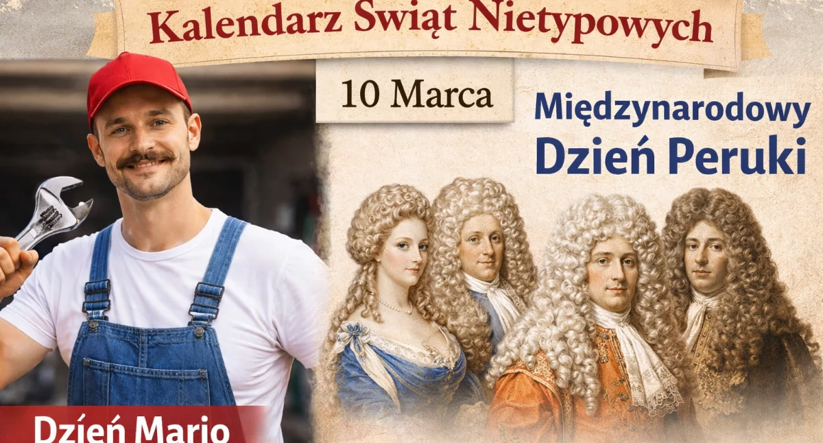 Styl życia, Marca Dzień Mario Międzynarodowy Dzień Peruki - zdjęcie, fotografia